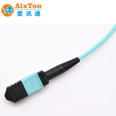 MTP-MTP/APC OM3 Fiber Optic Patch Cord Female Or Male 40G/100G MM Support Customized 8-144 Fibers LZSH/OFNR Fiber Optic Cable