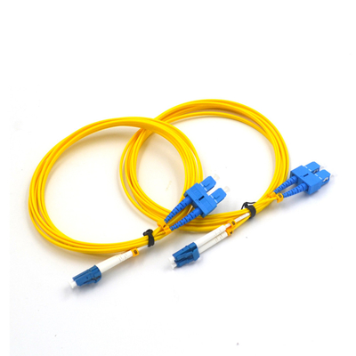 Indoor Communication Cable LC-SC SM Duplex Fiber Optic Patch Cord PVC/LSZH G657A