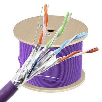 이중 보호 2000MHz 산업 이더넷 케이블 FTP 23AWG 고체 구리 Cat8 네트워크 케이블