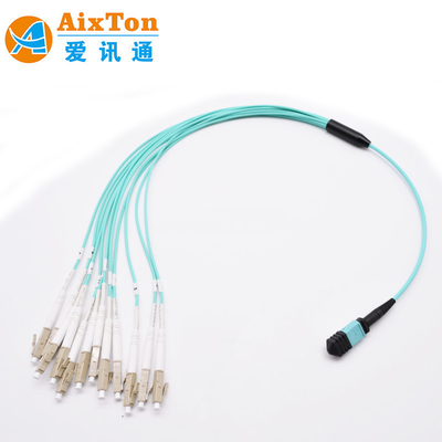 OM3/OM4 MPO 커넥터 12 섬유 MPO 트렁크 케이블 8/12/24F MTP MPO 케이블 데이터 센터 룸