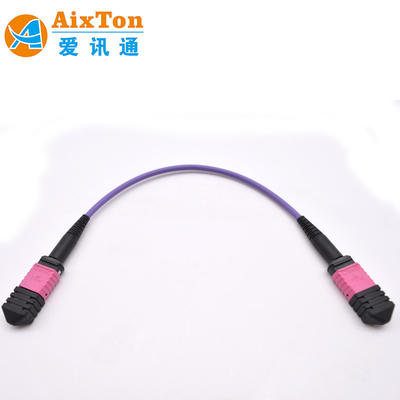 베트남 제조 MM OM4 MTP / MPO 8 12 24 코어 케이블 광섬유 패치 코드