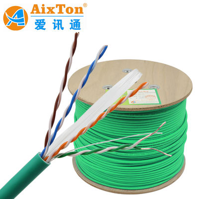 고속 Cat6 UTP LAN 케이블 305m 1000ft 실내 PVC/LSZH 재킷 250MHz 8개 선도 통신 케이블