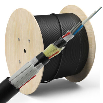 Manufacturer cable in stock 36 core ADSS g652d fiber optic cable with PE/AT black jacket