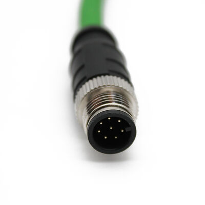 Flexible Shielded CAT6A Ethernet M12 8pin X-Coded D Coding Industrial Camera M12 4 Position D-Coded 